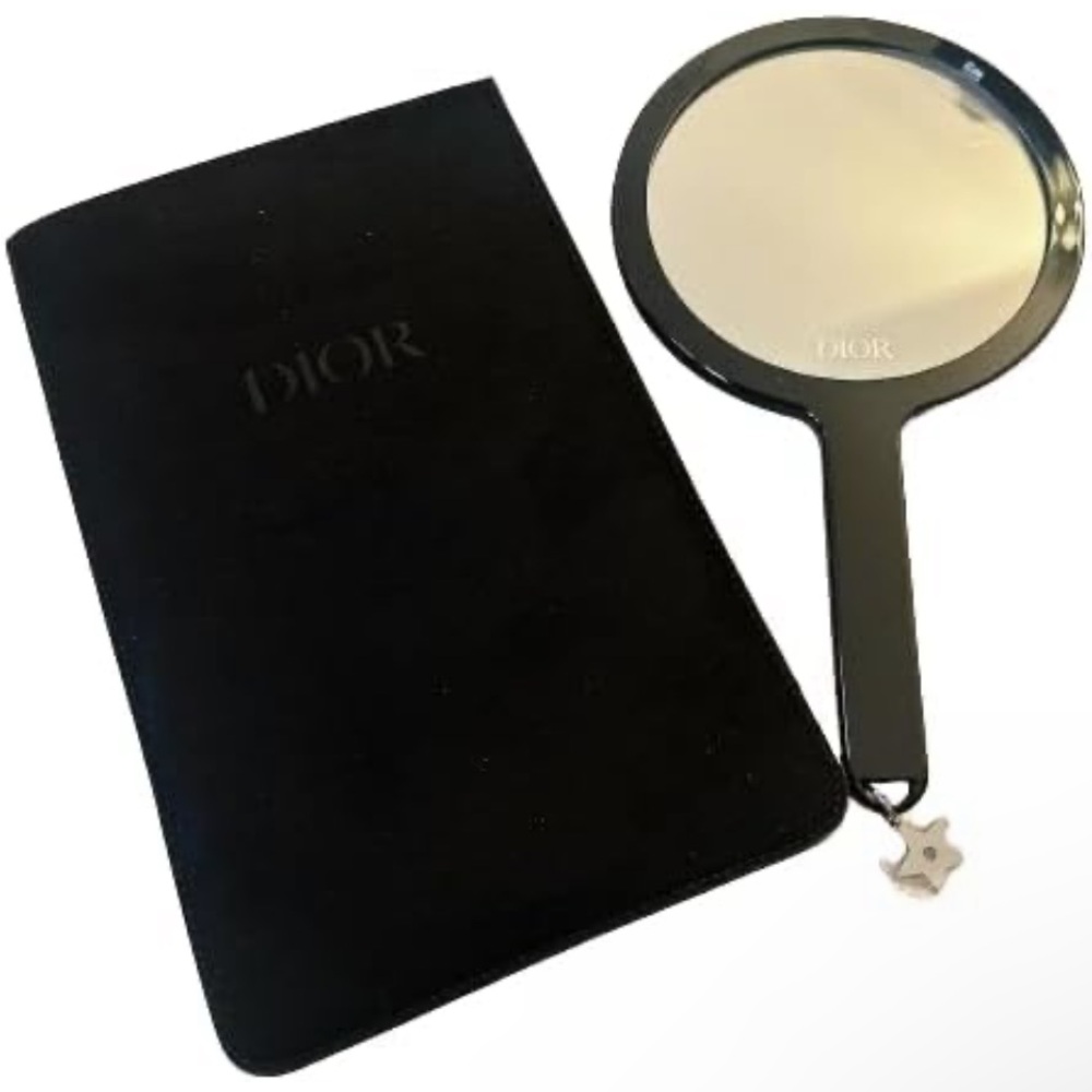 NWT Christian Dior Beauty Black Hand Mirror with Case 23 x 13cm NIB - Picture 7 of 15